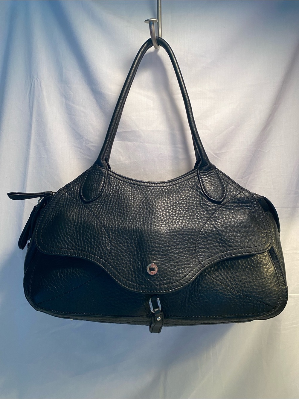 Beautiful Cole Haan Black Pebbled Leather Shoulder Bag